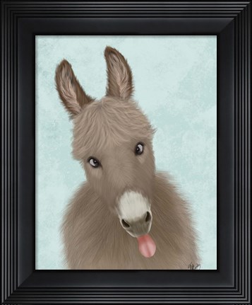 Framed Funny Farm Donkey 2 Print