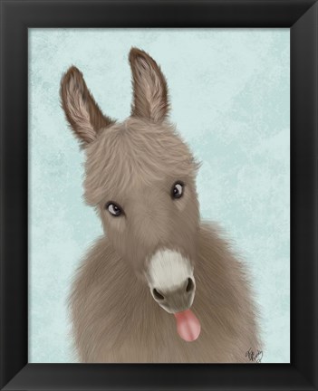 Framed Funny Farm Donkey 2 Print