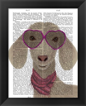 Framed Goat Heart Glasses Book Print Print