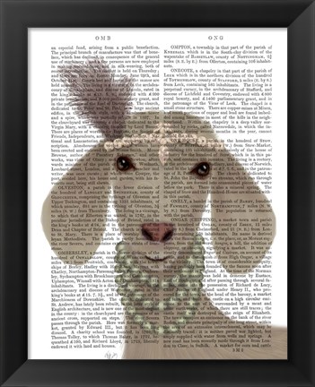 Framed Posh White Goat Book Print Print