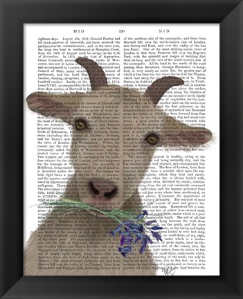 Framed Goat and Bluebells Book Print Print