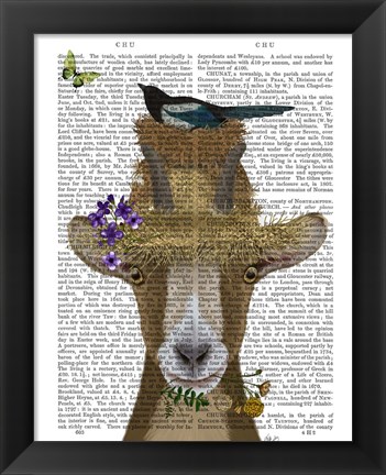 Framed Goat In Straw Hat Book Print Print