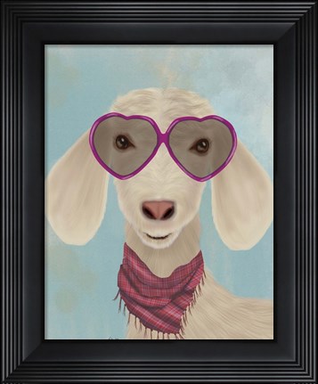 Framed Goat Heart Glasses Print