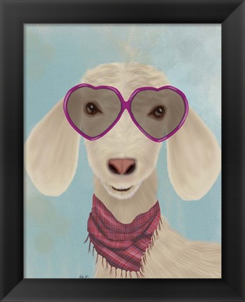 Framed Goat Heart Glasses Print