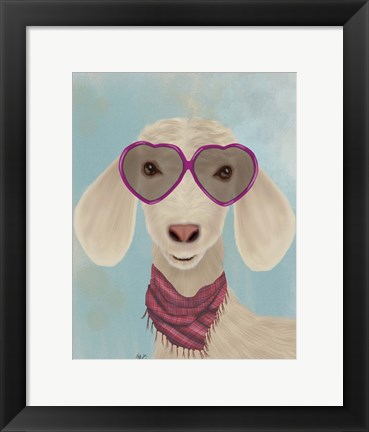 Framed Goat Heart Glasses Print