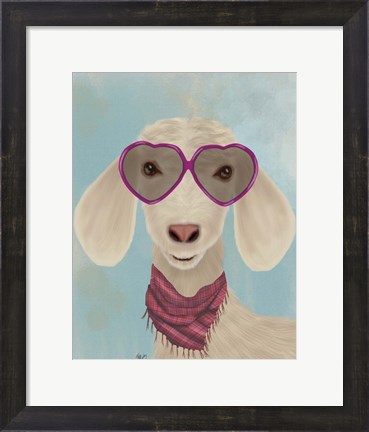 Framed Goat Heart Glasses Print