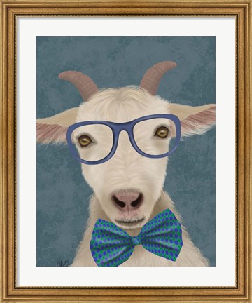 Framed Nerdy Goat Print