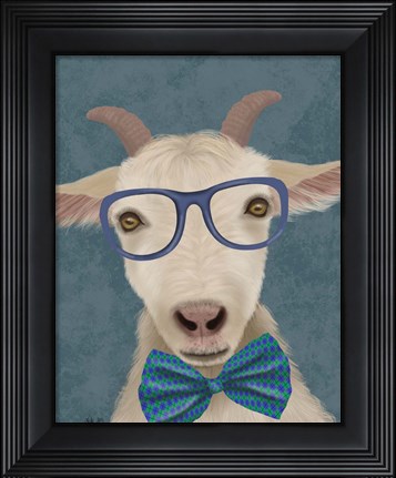 Framed Nerdy Goat Print