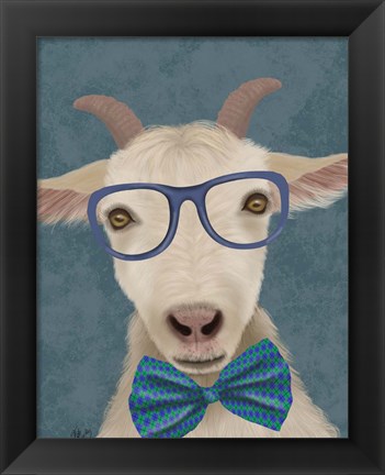 Framed Nerdy Goat Print