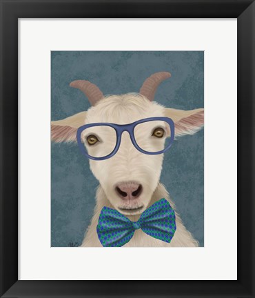 Framed Nerdy Goat Print