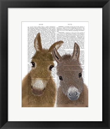 Framed Donkey Duo, Looking at You Book Print Print