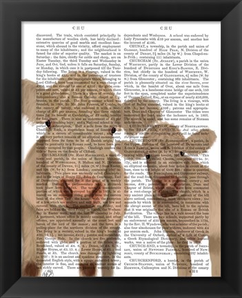 Framed Cow Duo, Cream, Looking at You Book Print Print