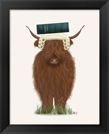 Framed Highland Cow Lawyer Print