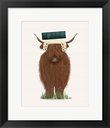 Framed Highland Cow Lawyer Print