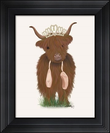 Framed Highland Cow Ballet Print