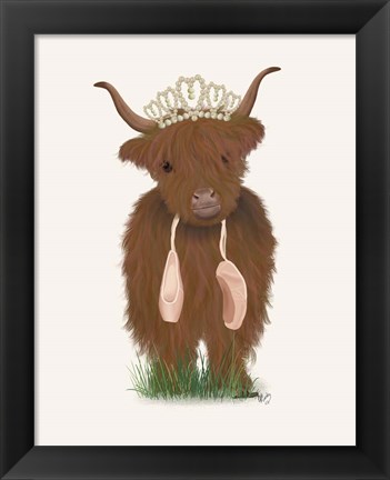 Framed Highland Cow Ballet Print