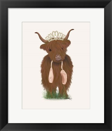 Framed Highland Cow Ballet Print