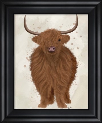 Framed Highland Cow 1, Full Print