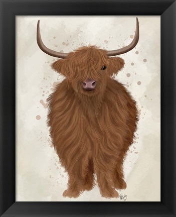 Framed Highland Cow 1, Full Print