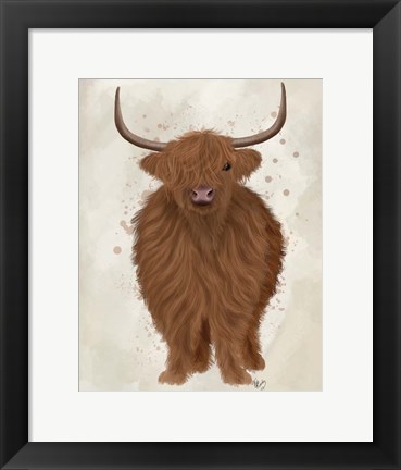 Framed Highland Cow 1, Full Print