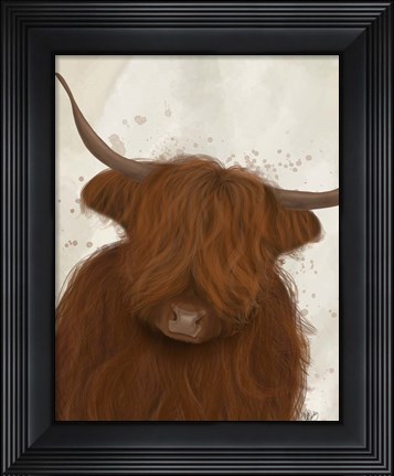 Framed Highland Cow 3, Portrait Print