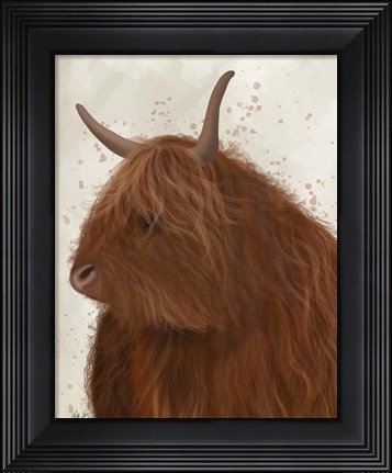 Framed Highland Cow 4, Portrait Print