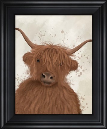Framed Highland Cow 8, Portrait Print