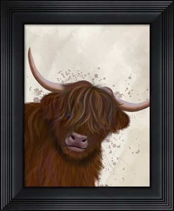 Framed Highland Cow 5, Portrait Print