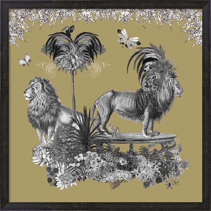 Framed Livoris Feritas Lion Design, Square Print