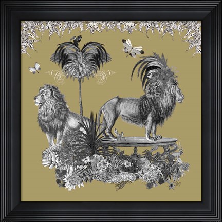 Framed Livoris Feritas Lion Design, Square Print