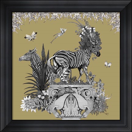 Framed Livoris Feritas Zebra Design, Square Print