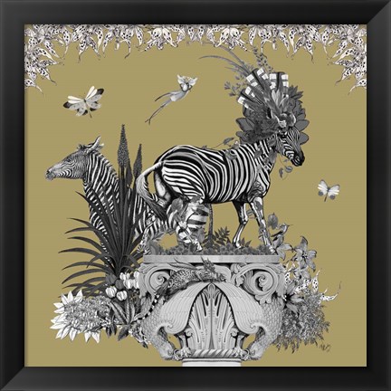 Framed Livoris Feritas Zebra Design, Square Print