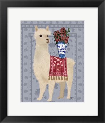 Framed Llama Chinoiserie 2 Print