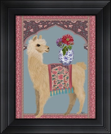 Framed Llama Chinoiserie 3 Print