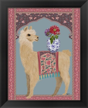 Framed Llama Chinoiserie 3 Print