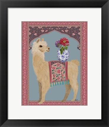 Framed Llama Chinoiserie 3 Print