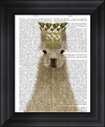Framed Llama Queen Book Print Print