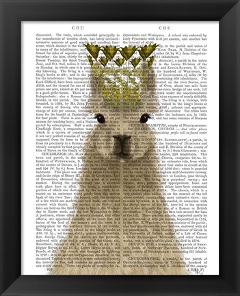 Framed Llama Queen Book Print Print