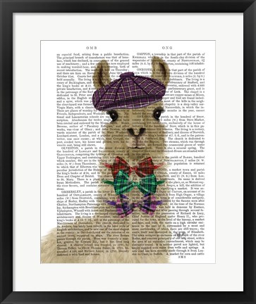 Framed Llama Dapper Book Print Print
