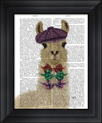 Framed Llama Dapper Book Print Print