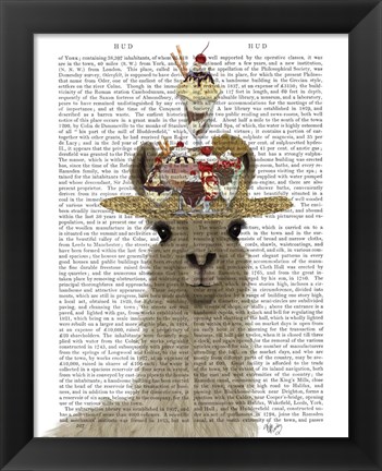 Framed Llama Ice Cream Hat Book Print Print