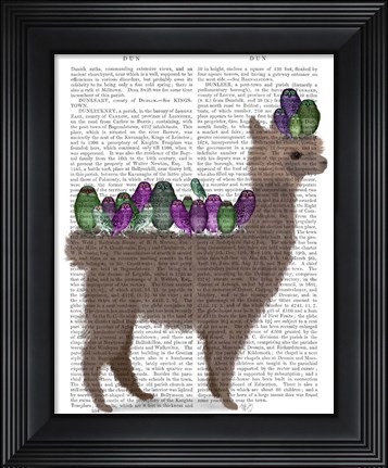 Framed Llama Owls, Full Book Print Print