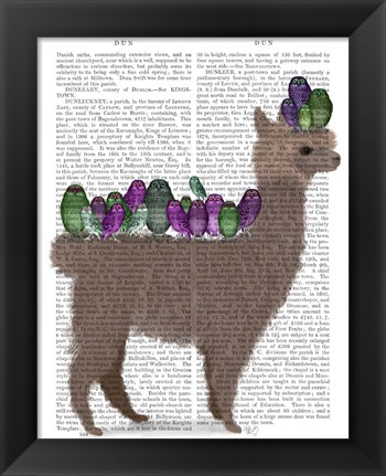 Framed Llama Owls, Full Book Print Print