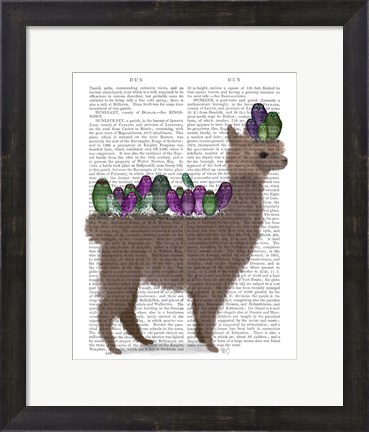 Framed Llama Owls, Full Book Print Print
