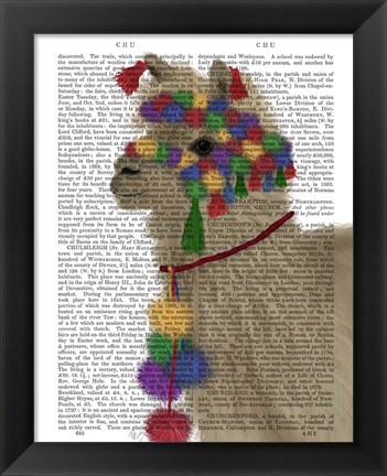 Framed Llama Traditional 2, Portrait Book Print Print