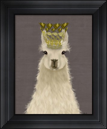 Framed Llama Queen Print