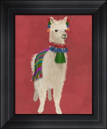 Framed Llama Traditional 1, Full Print