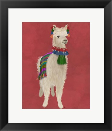 Framed Llama Traditional 1, Full Print