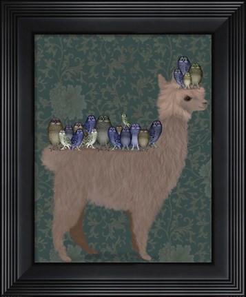 Framed Llama Owls, Full Print