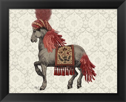 Framed Niraj Horse, Red Print